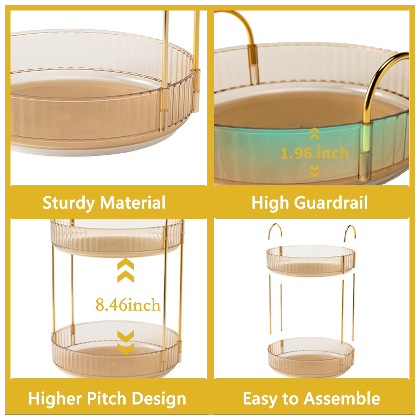 Large Capacity 360 Degree Rotating Makeup and Skincare Organizer