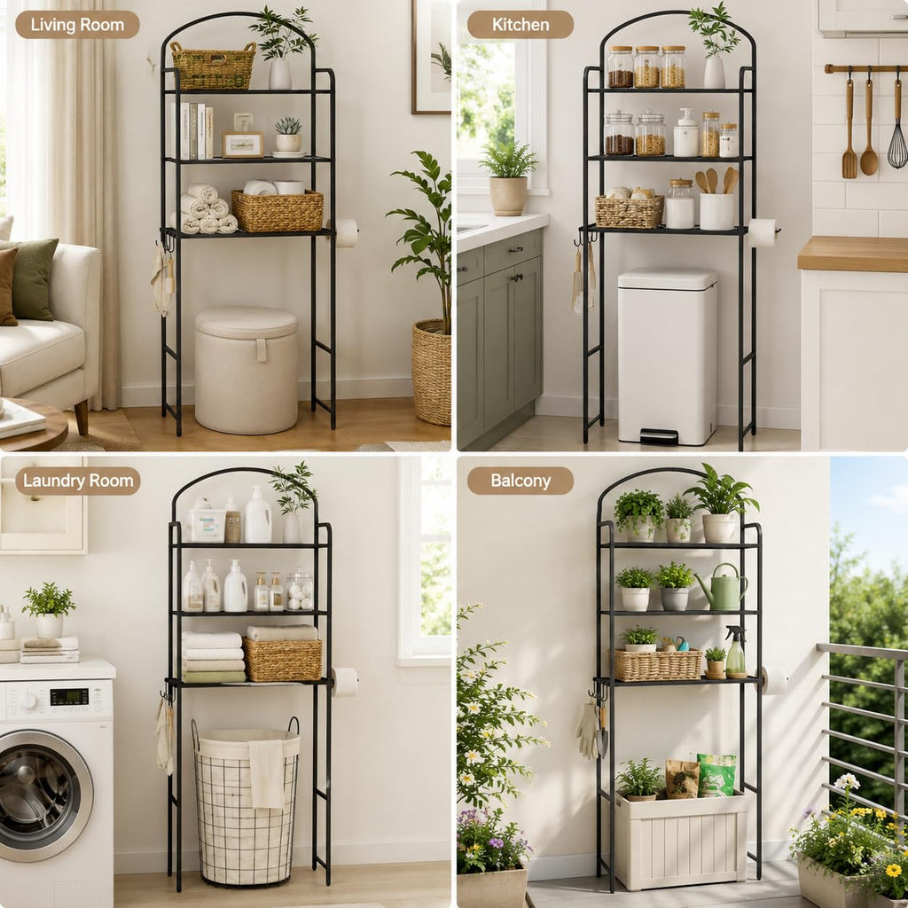 Space Saving Over The Toilet Bathroom Storage Organizer