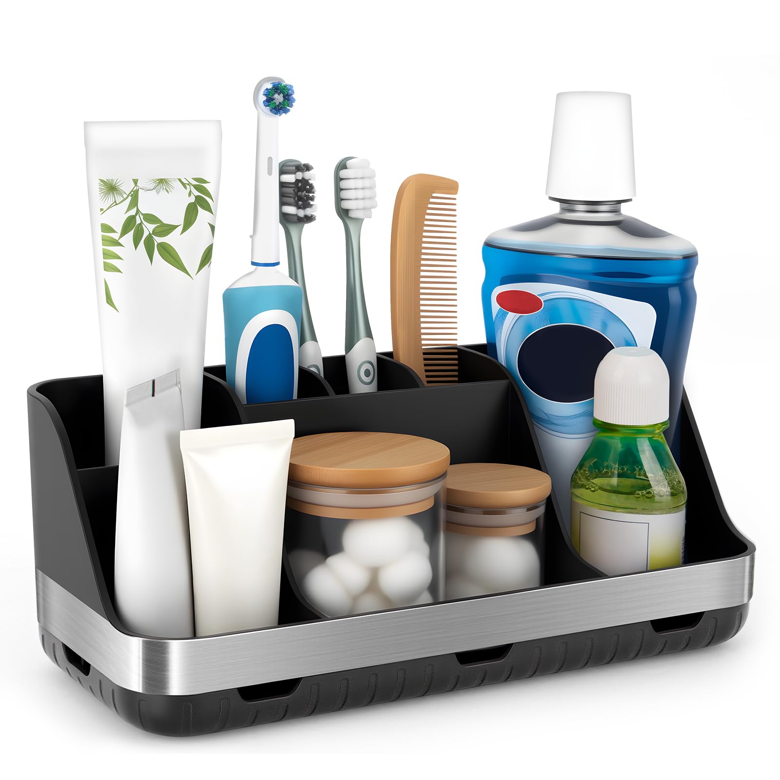 Seven Slot Kids Electric Toothbrush and Toothpaste Organizer