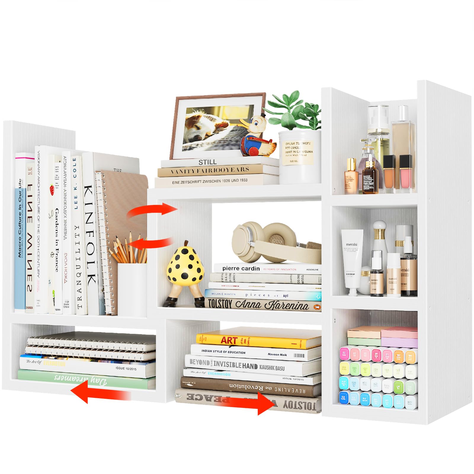 Desktop Corner Bookshelf and Office Desk Organizer Shelf