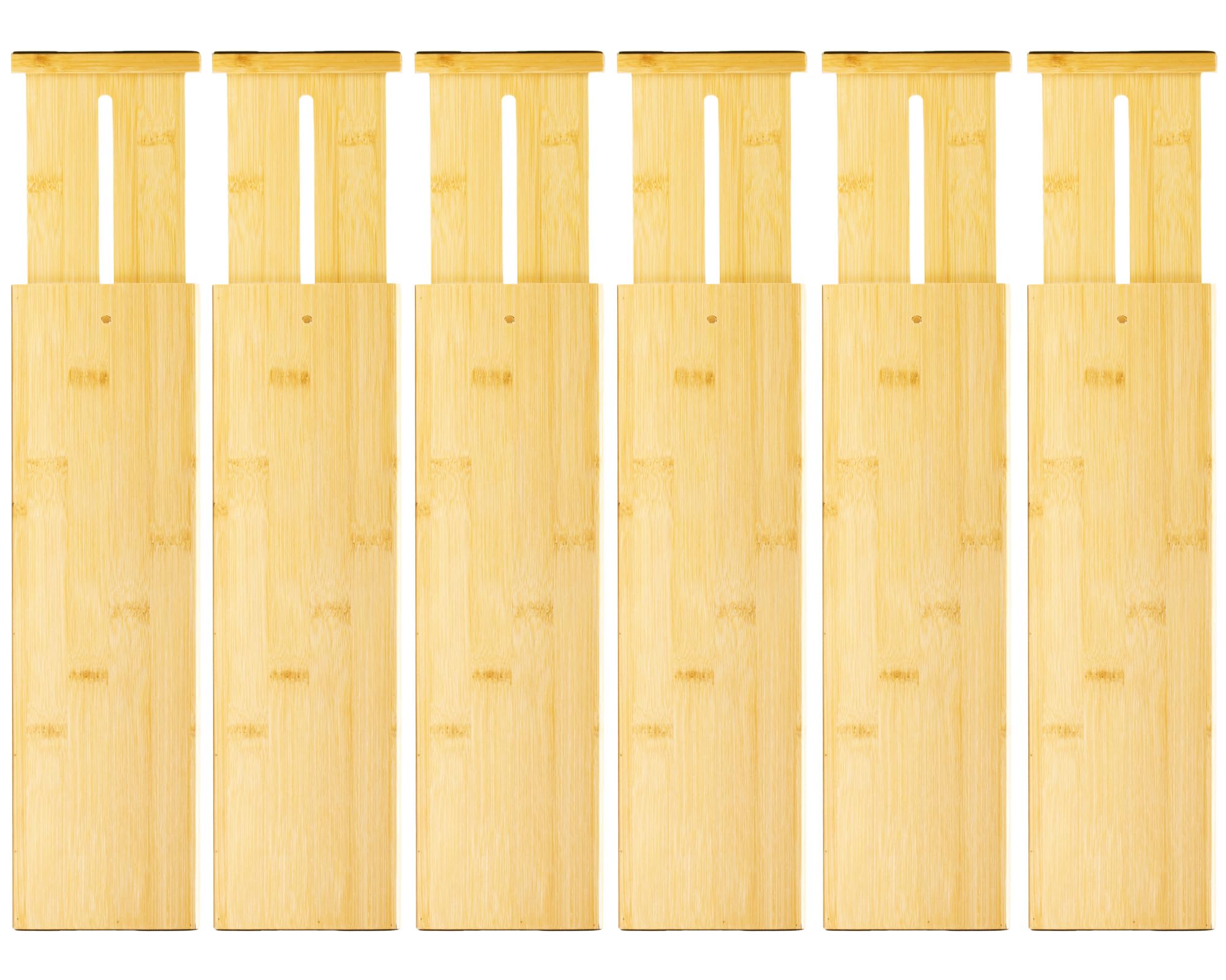 Expandable Bamboo Drawer Dividers for Kitchen Bathroom and Office