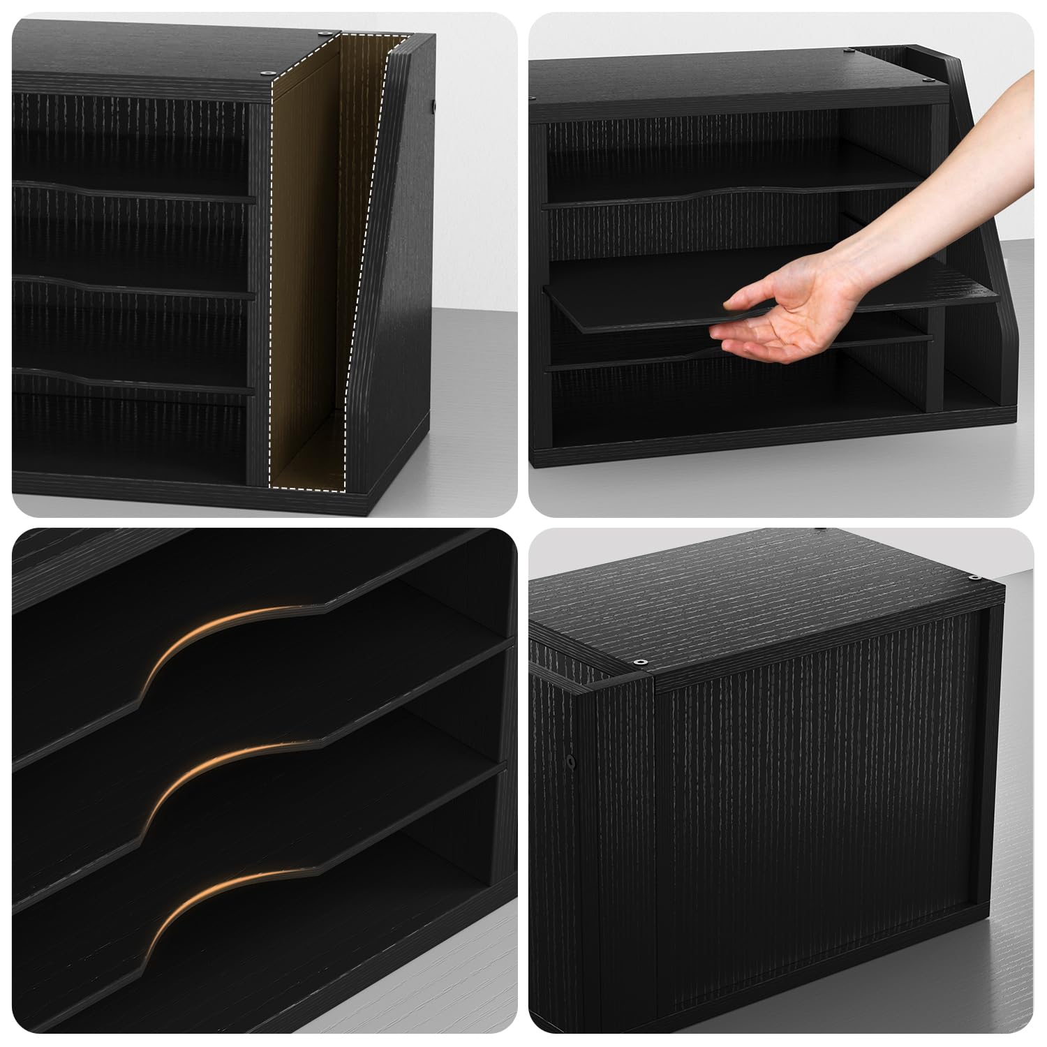 Desk File Organizer for Documents and Office Supplies