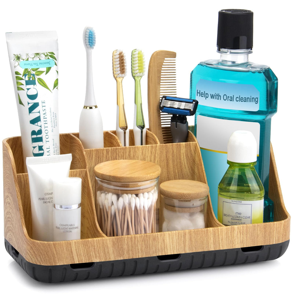 Seven Slot Kids Electric Toothbrush and Toothpaste Organizer