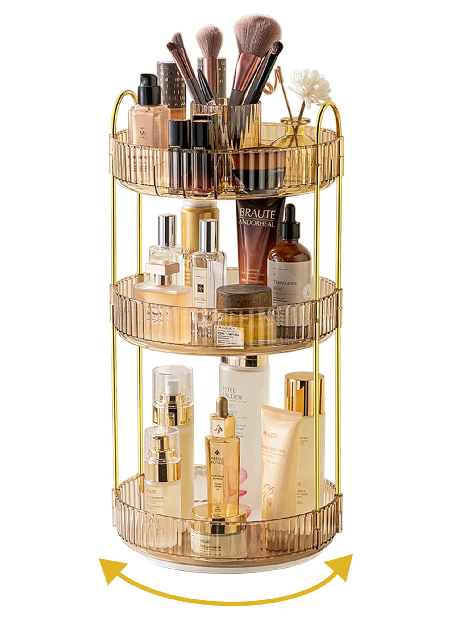 Large Capacity 360 Degree Rotating Makeup and Skincare Organizer