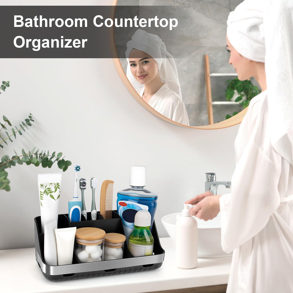 Seven Slot Kids Electric Toothbrush and Toothpaste Organizer