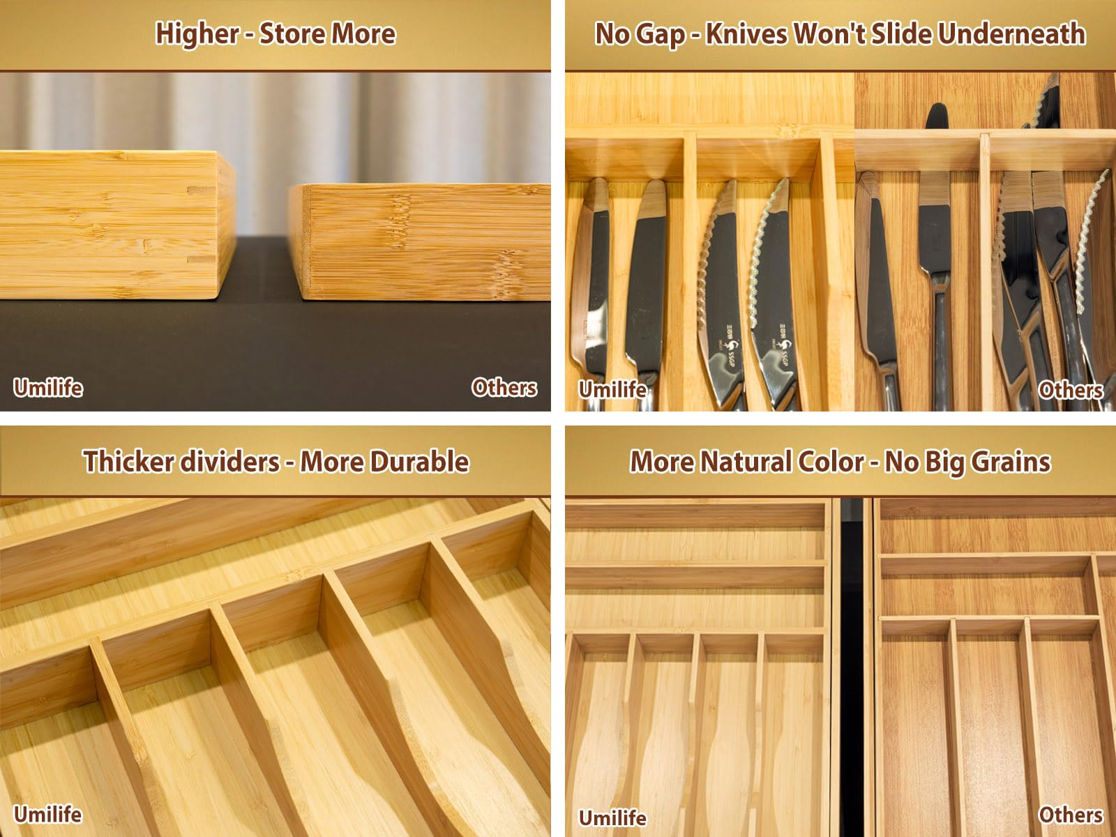 Extra Large Expandable Kitchen Drawer Organizer