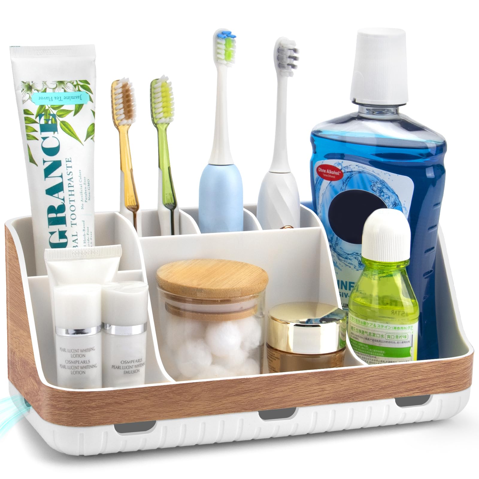 Seven Slot Kids Electric Toothbrush and Toothpaste Organizer