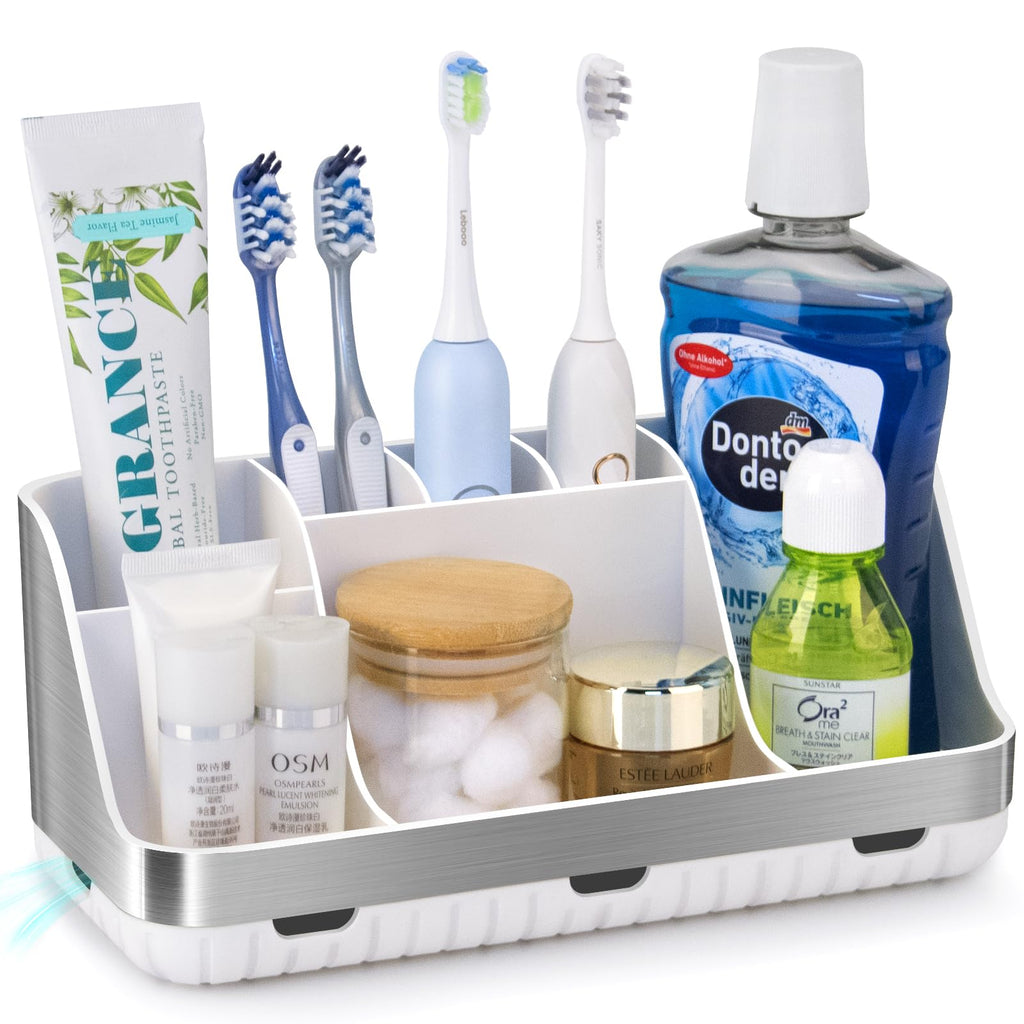 Seven Slot Kids Electric Toothbrush and Toothpaste Organizer