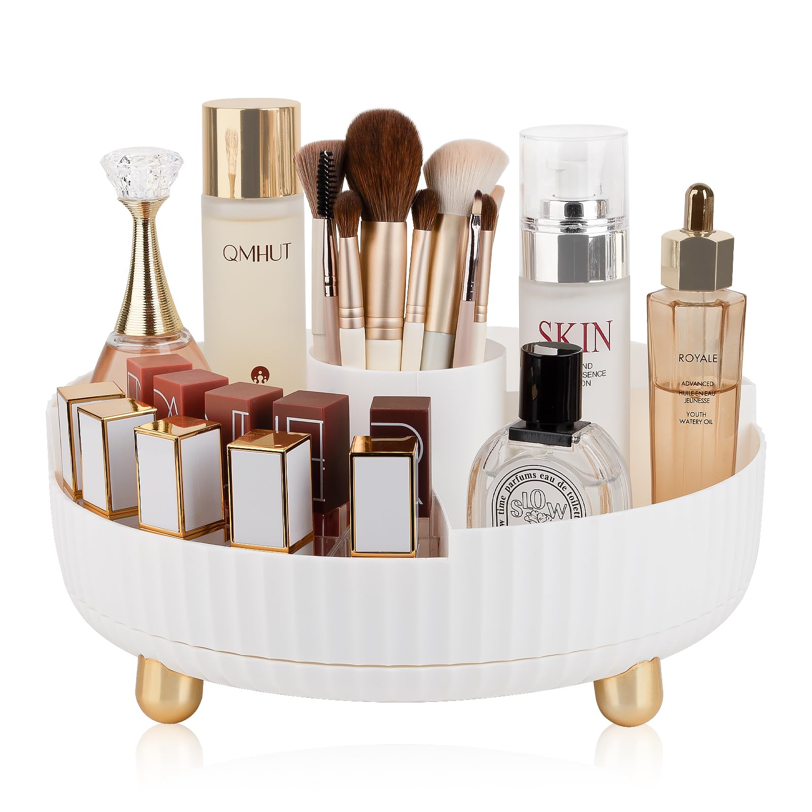 360 Degree Rotating Makeup Perfume and Skincare Organizer Tray