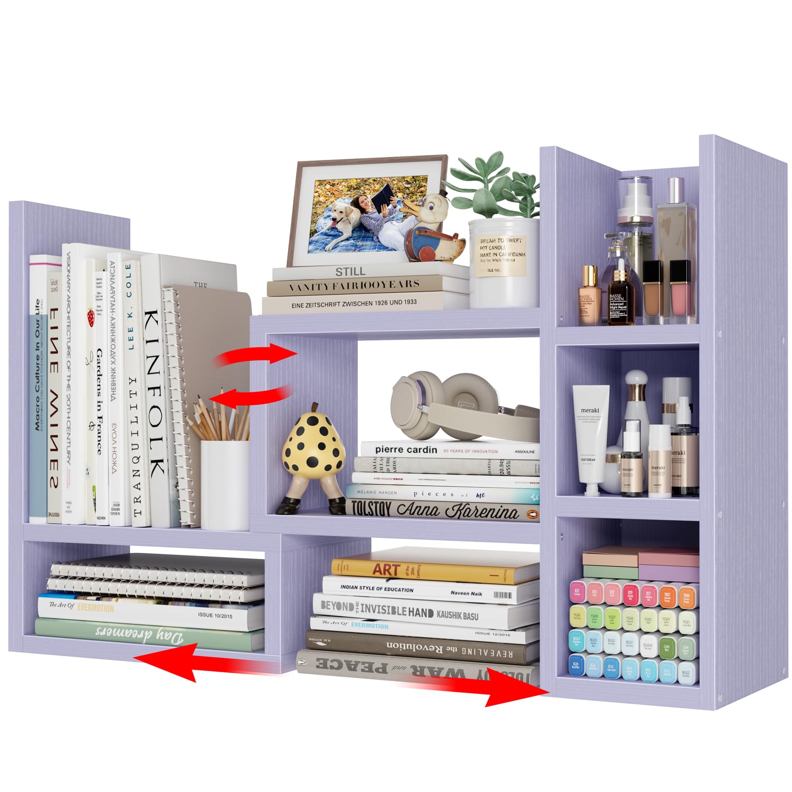 Desktop Corner Bookshelf and Office Desk Organizer Shelf