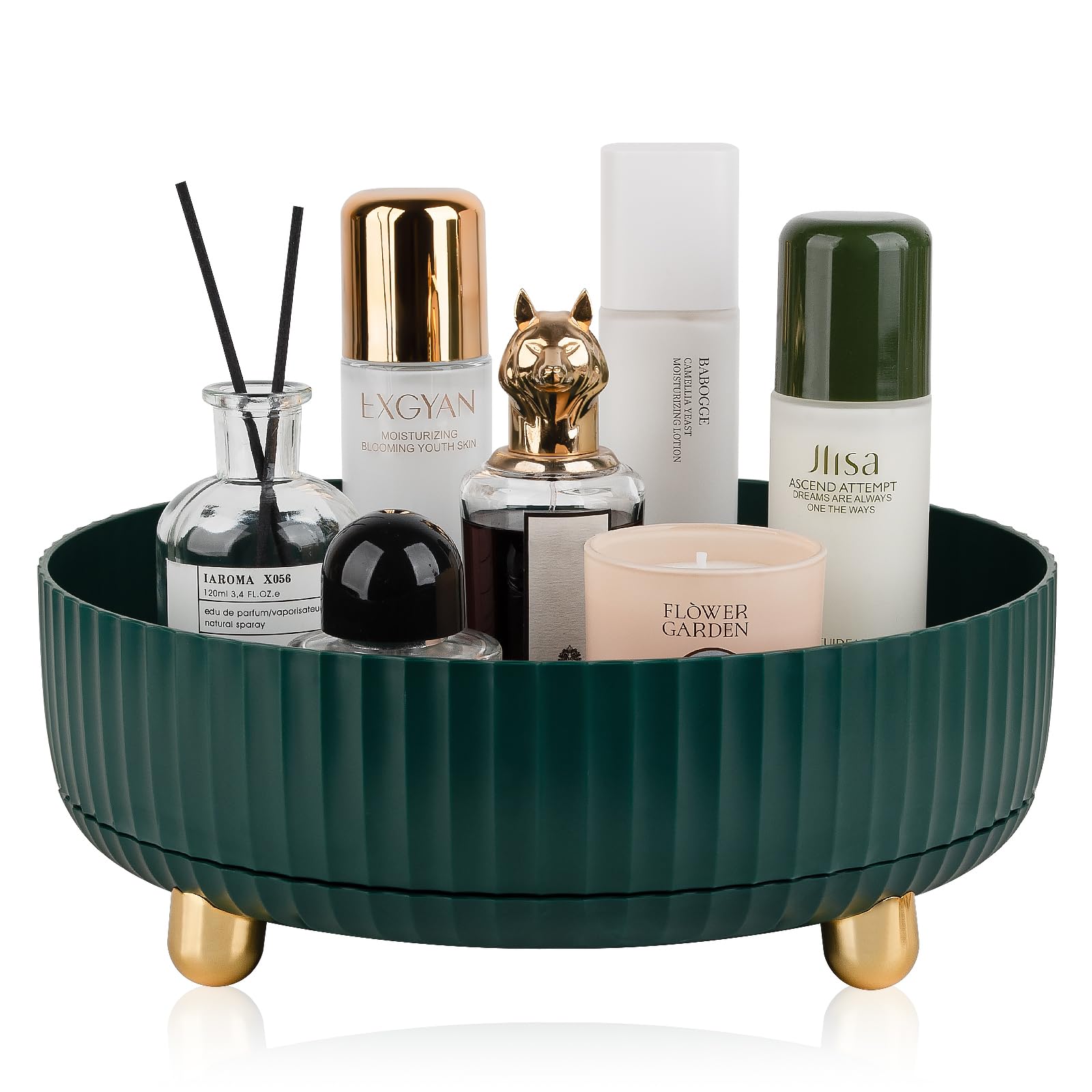 360 Degree Rotating Makeup Perfume and Skincare Organizer Tray