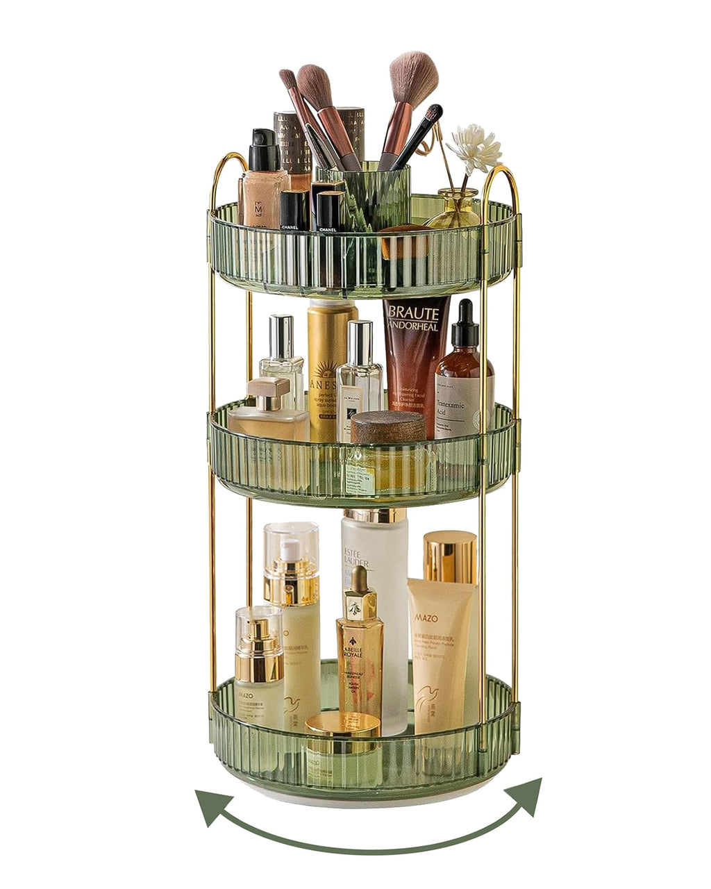 Large Capacity 360 Degree Rotating Makeup and Skincare Organizer