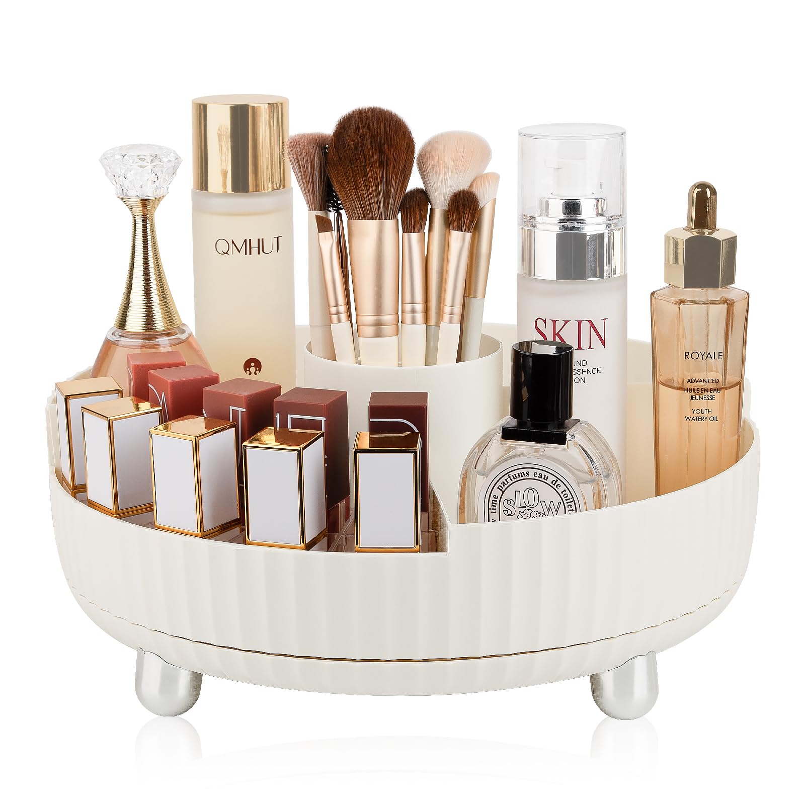 360 Degree Rotating Makeup Perfume and Skincare Organizer Tray