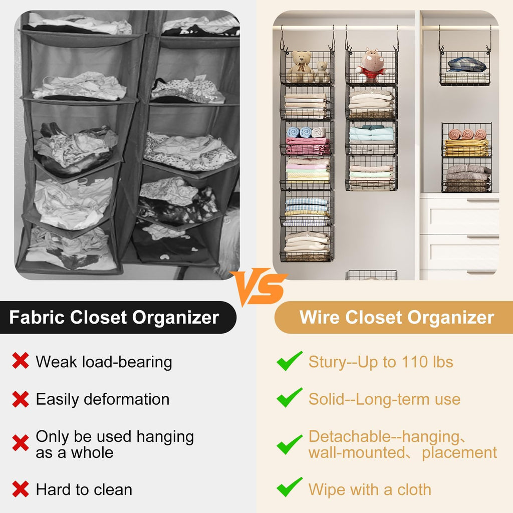 Eight Tier Hanging Closet Organizer with Wire