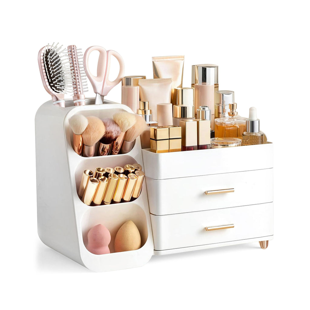 Vanity Makeup Organizer with Brush Holder