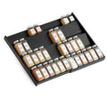 Expandable Bamboo Four Tier Spice Drawer Organizer for Kitchen Cabinet