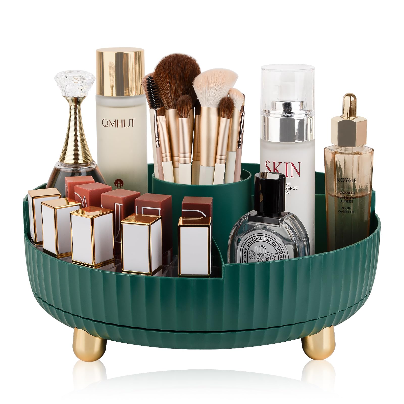 360 Degree Rotating Makeup Perfume and Skincare Organizer Tray