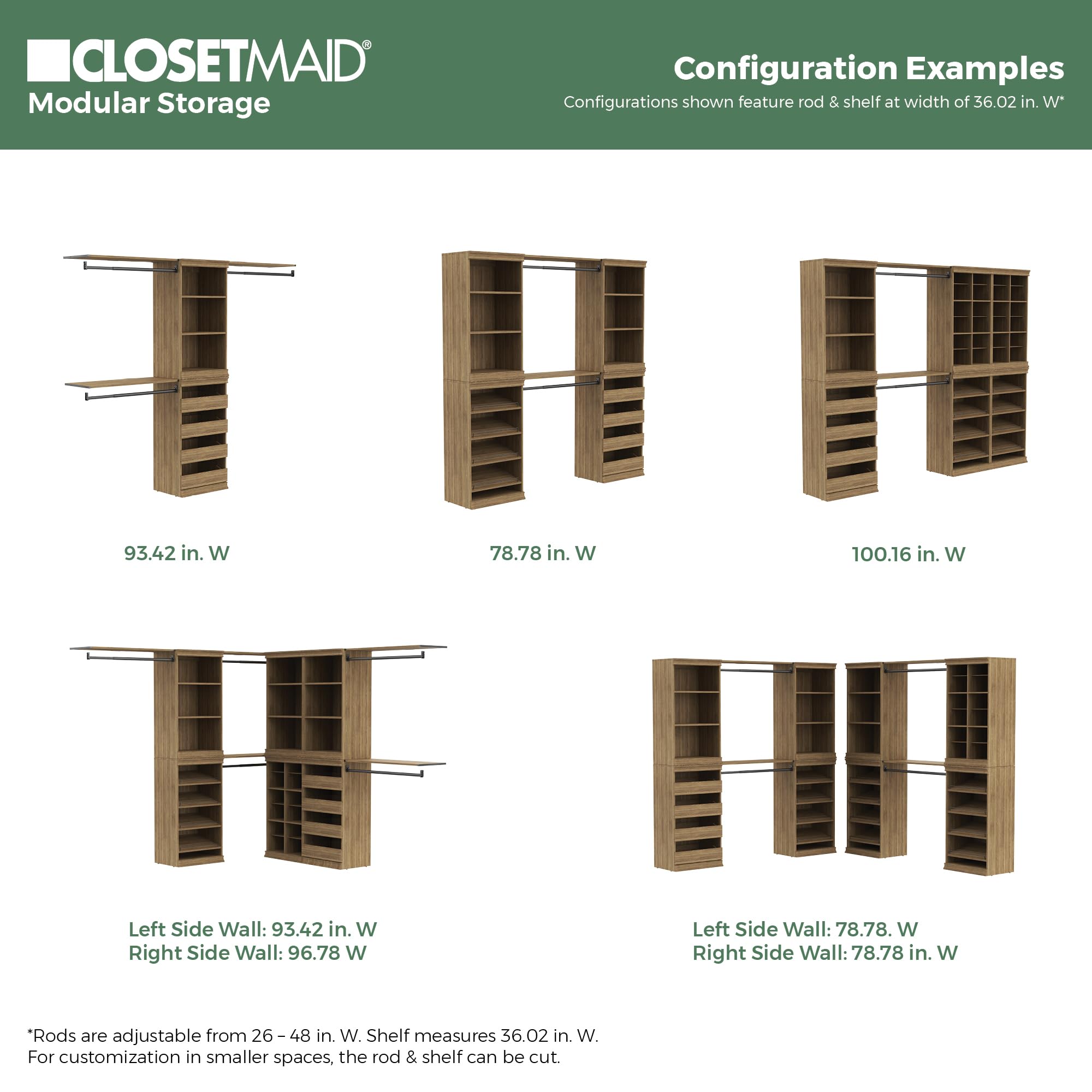 Modular Closet Storage Organizer Unit