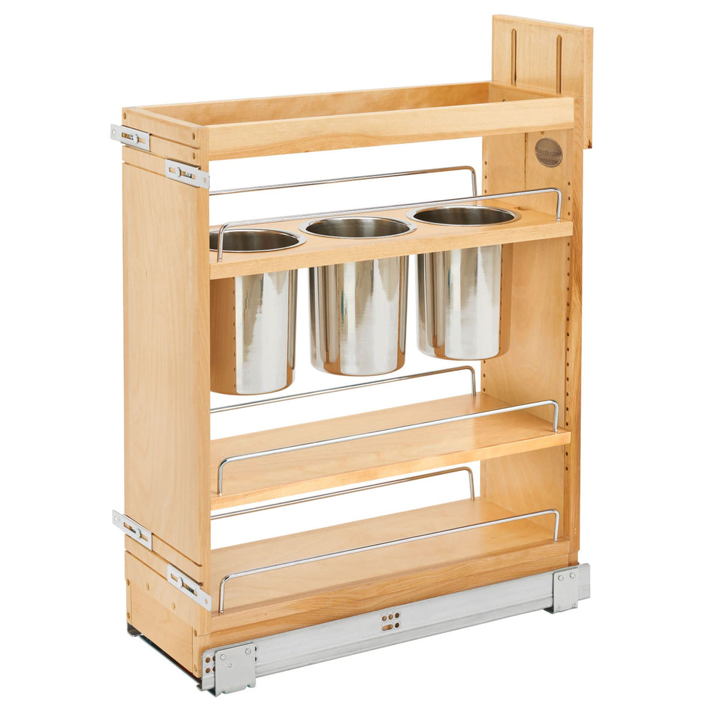 5 Inch Base Cabinet Organizer with Three Storage Bins