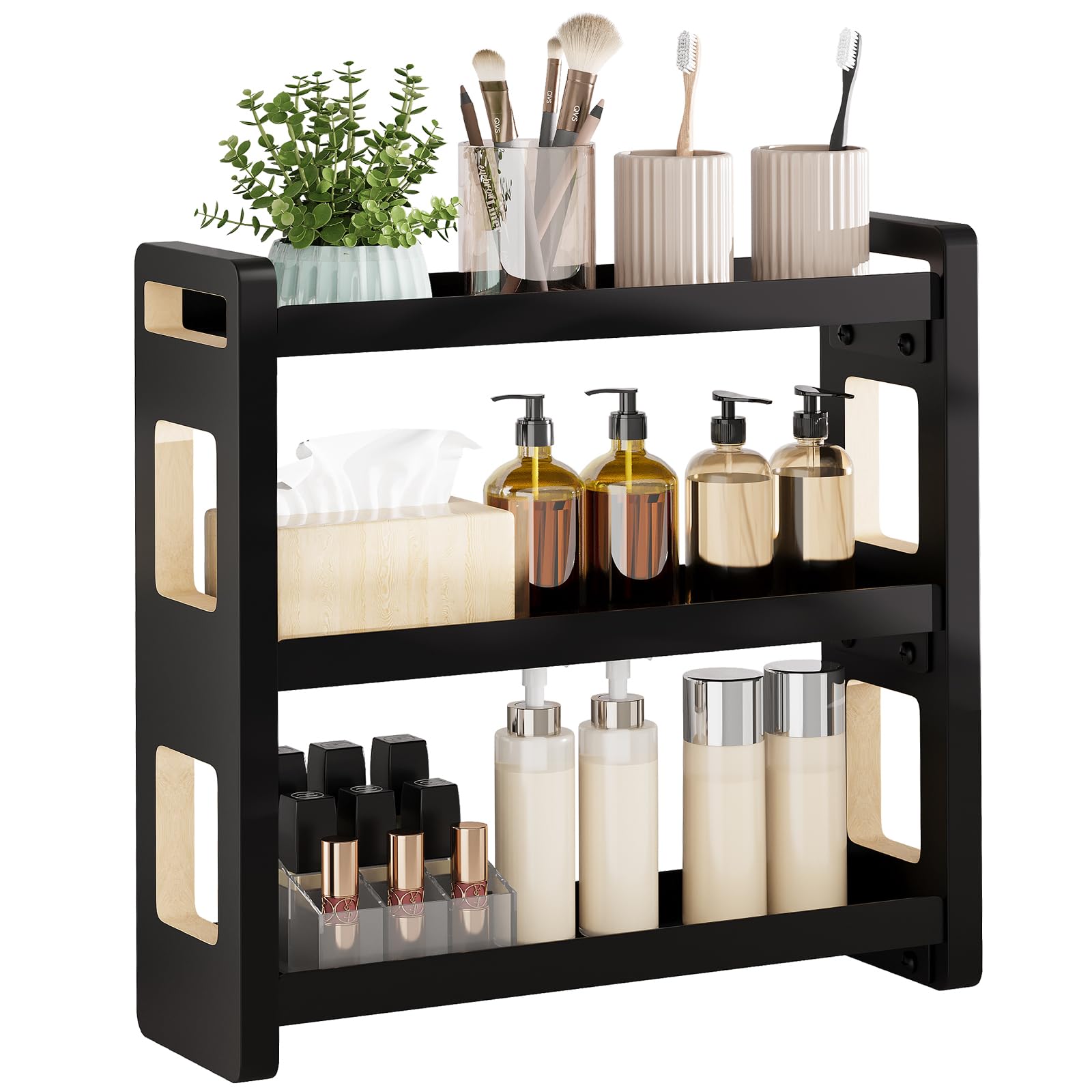 Bathroom Countertop Under Sink and Cabinet Spice Rack Organizer