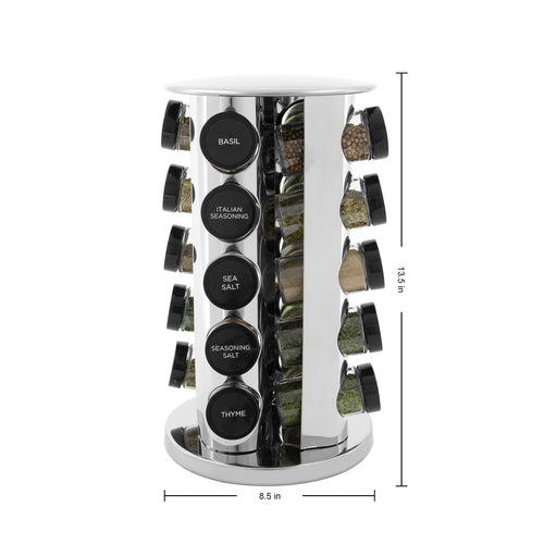 20 Jar Revolving Countertop Spice Rack Organizer