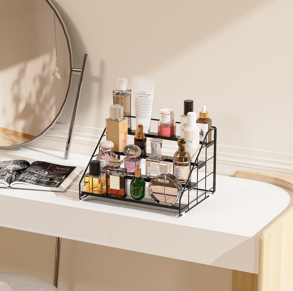Adjustable Four Tier Spice Rack Organizer for Kitchen Cabinets