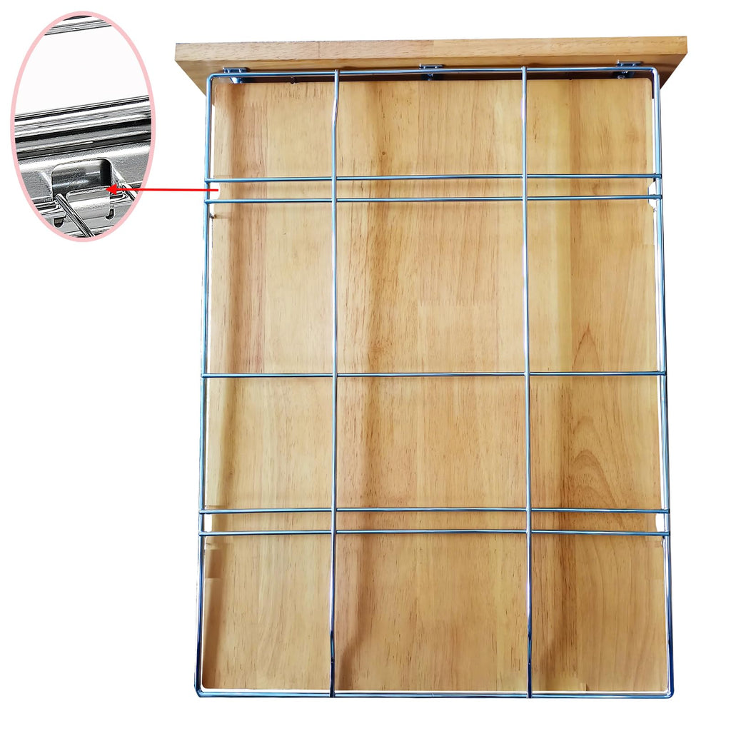 Wood Wire Pull Out Cabinet Shelf