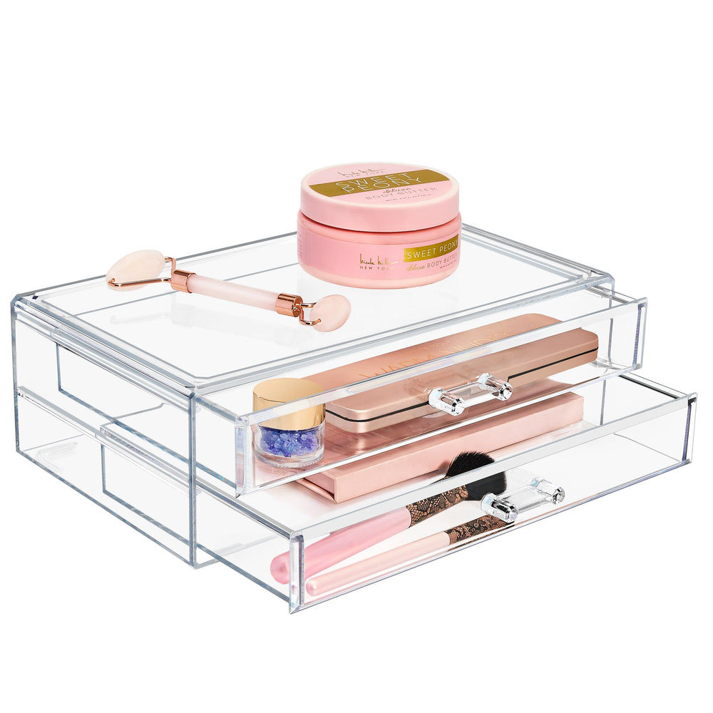 Large Clear Detachable Makeup and Jewelry Organizer for Vanity