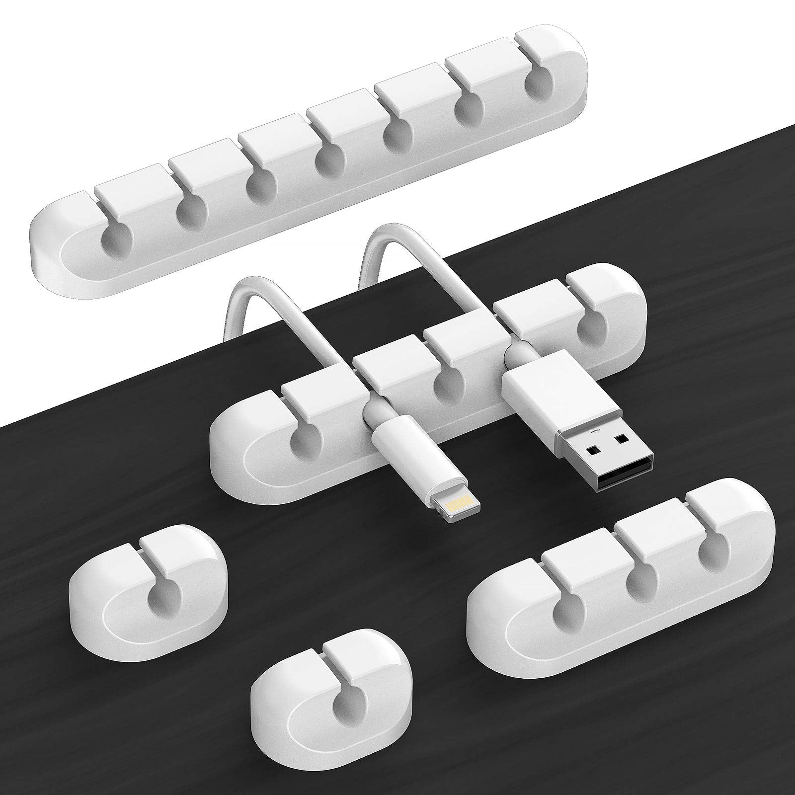 Adhesive Cable Clips for Cable Management and Cord Organization