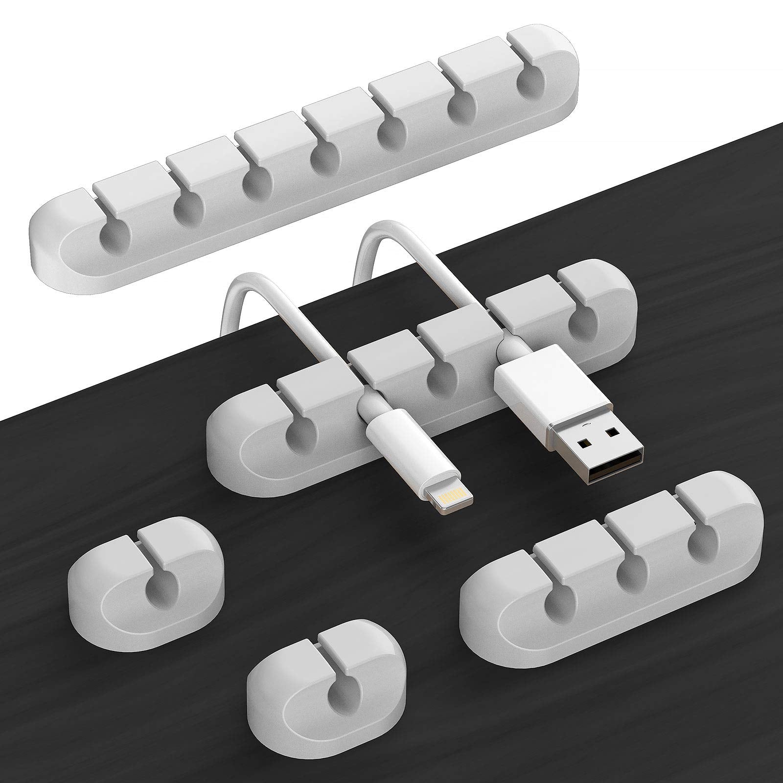 Adhesive Cable Clips for Cable Management and Cord Organization