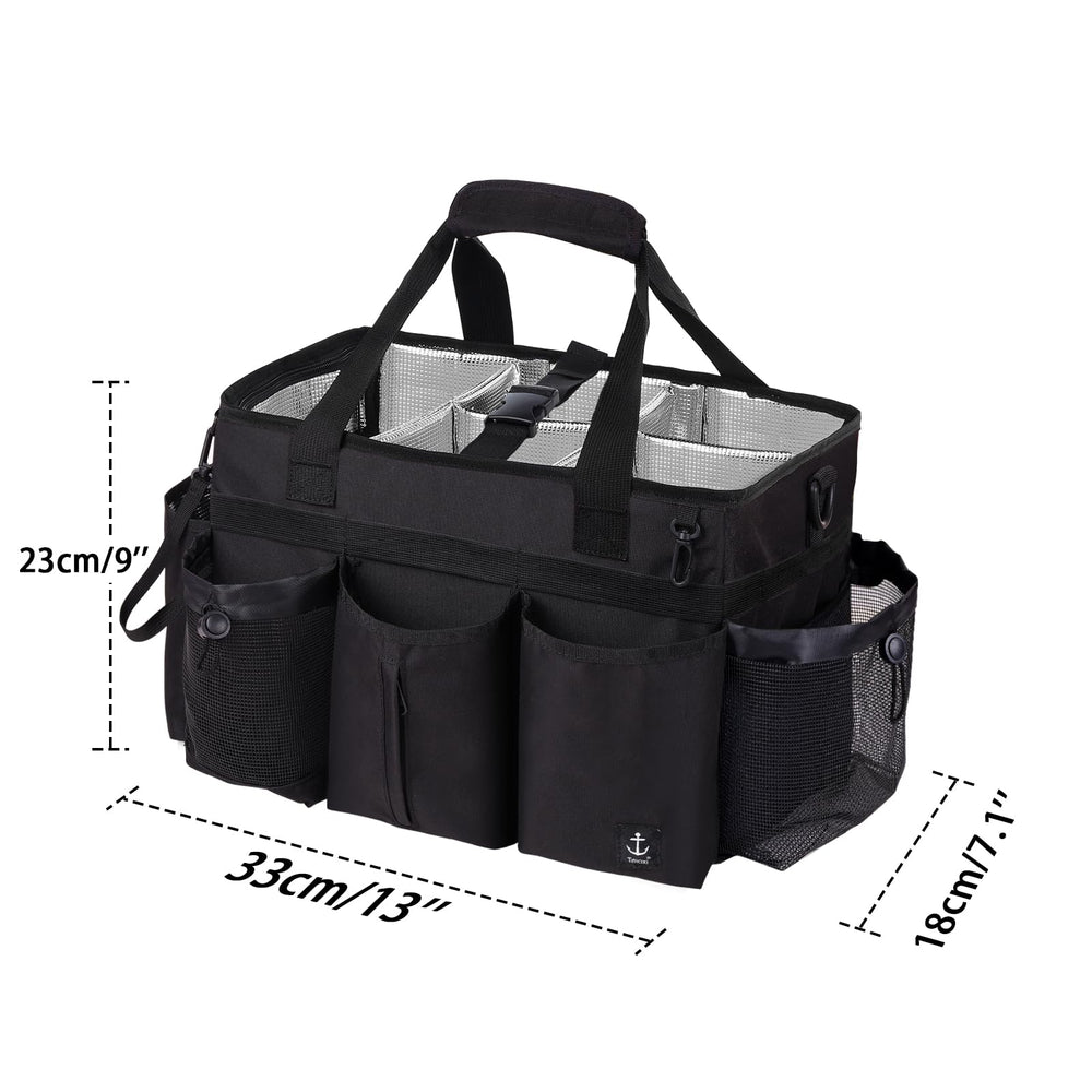 Large Wearable Cleaning Caddy Bag with Detachable Divider and Straps