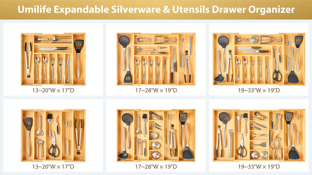 Extra Large Expandable Kitchen Drawer Organizer