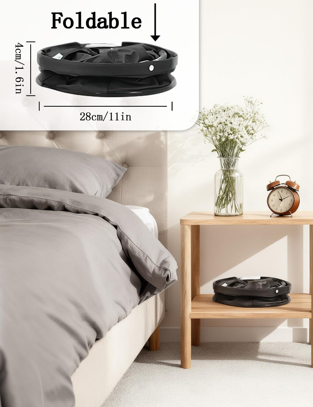 Large Foldable Cleaning Caddy with Handle and Six Storage Pockets