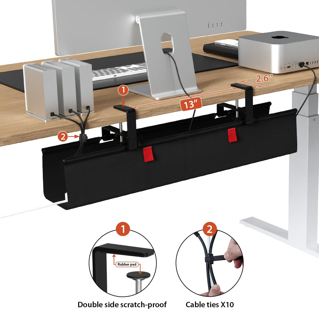 Under Desk Cable Management Tray