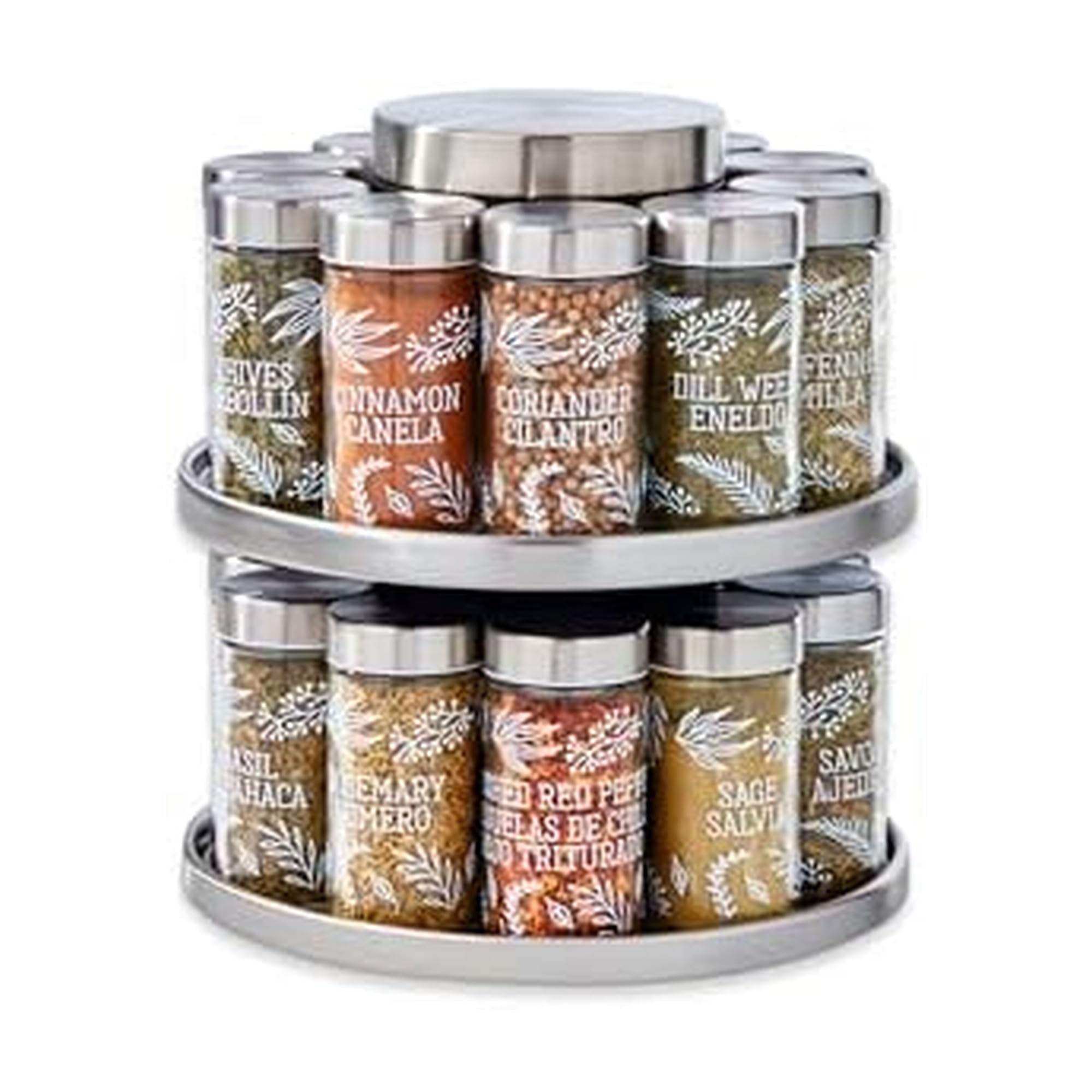 20 Jar Revolving Countertop Spice Rack Organizer