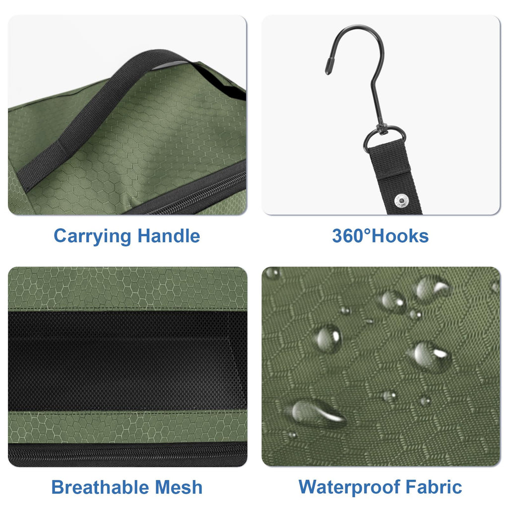 Collapsible Hanging Suitcase Organizer with Portable Travel Shelves