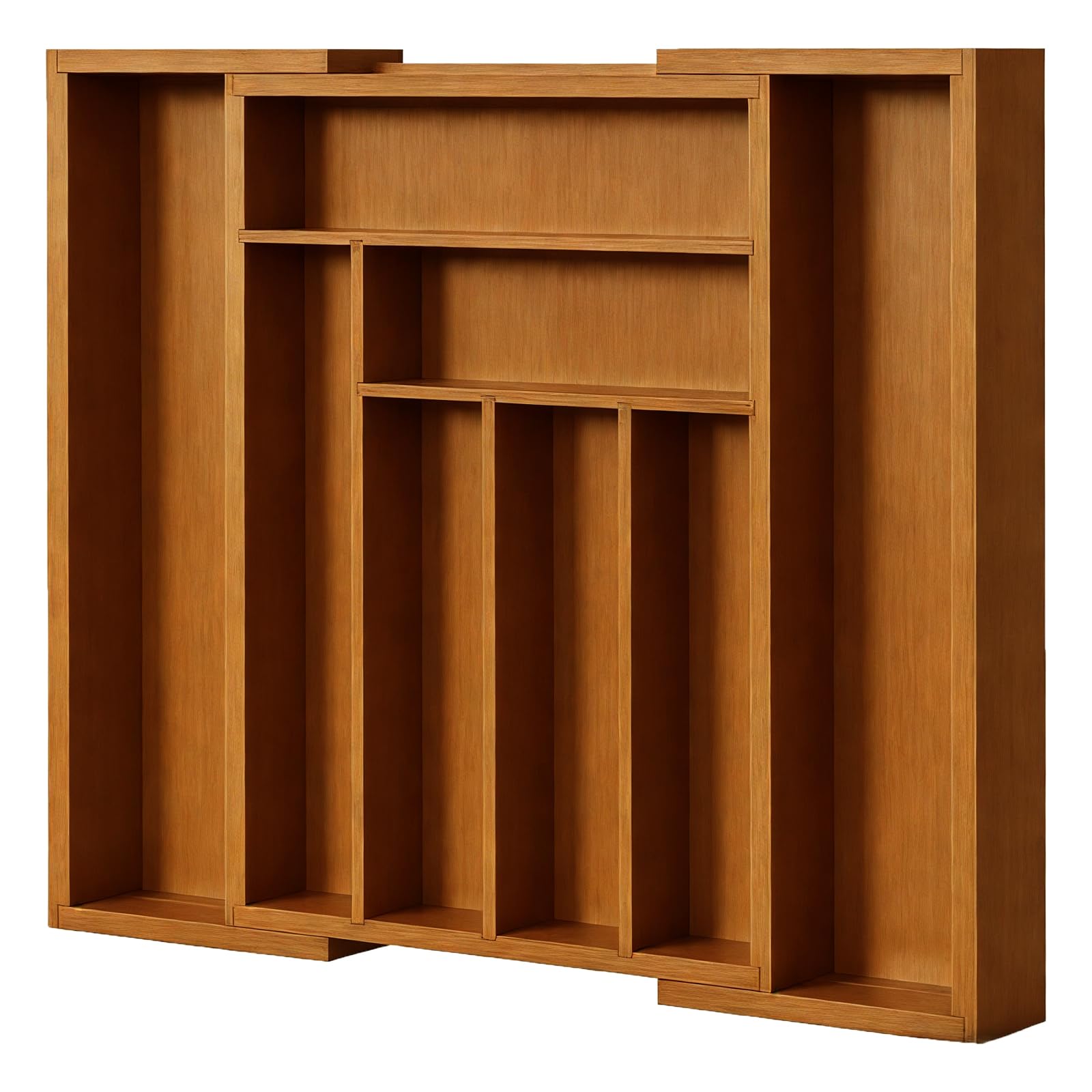 Expandable Bamboo Silverware and Cutlery Tray Organizer