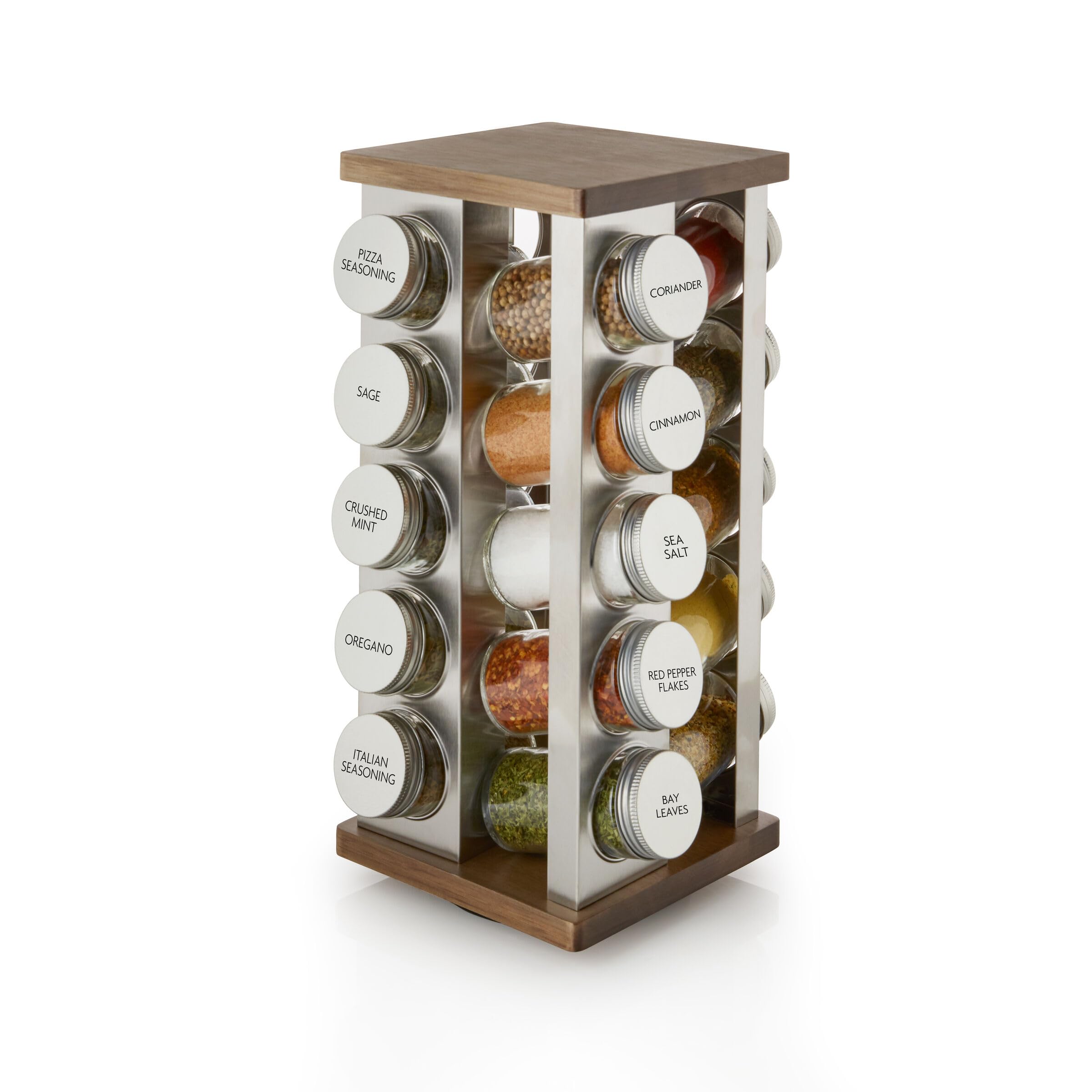 20 Jar Revolving Countertop Spice Rack Organizer