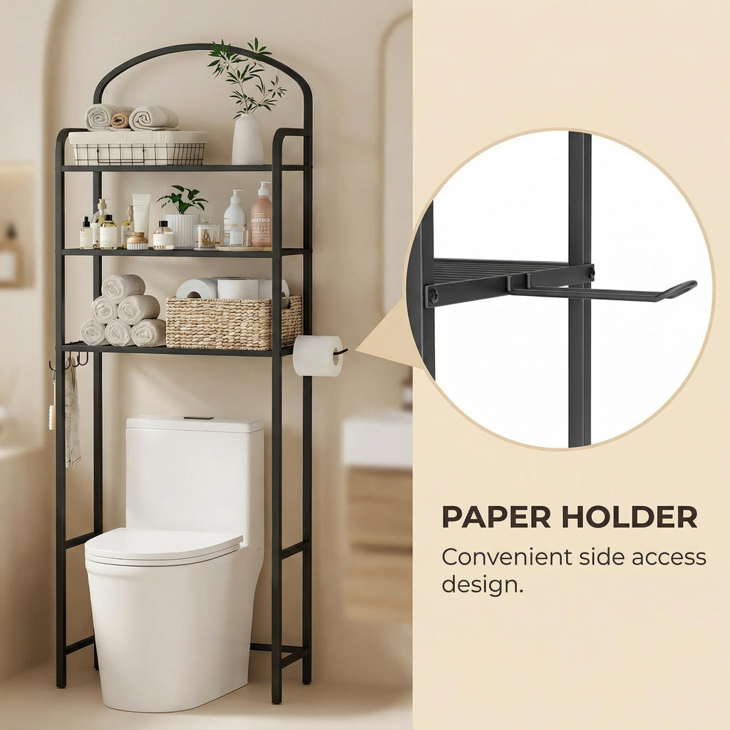 Space Saving Over The Toilet Bathroom Storage Organizer
