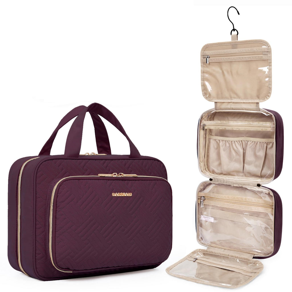 Hanging Travel Toiletry and Makeup Organizer with Transparent Cosmetic Bag