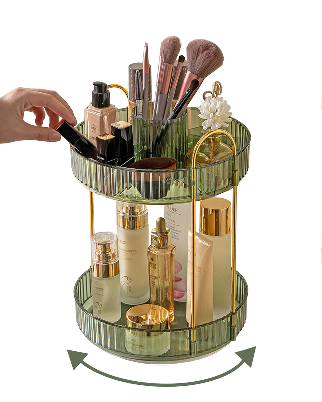 Large Capacity 360 Degree Rotating Makeup and Skincare Organizer