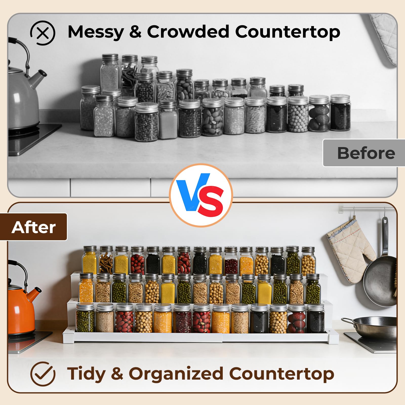 Spice Organizer for Kitchen Cabinet