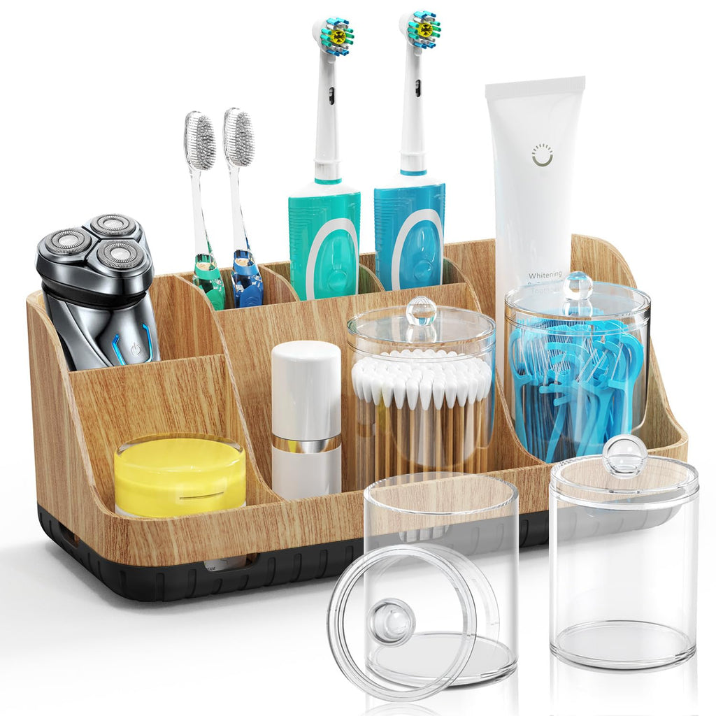 Seven Slot Kids Electric Toothbrush and Toothpaste Organizer