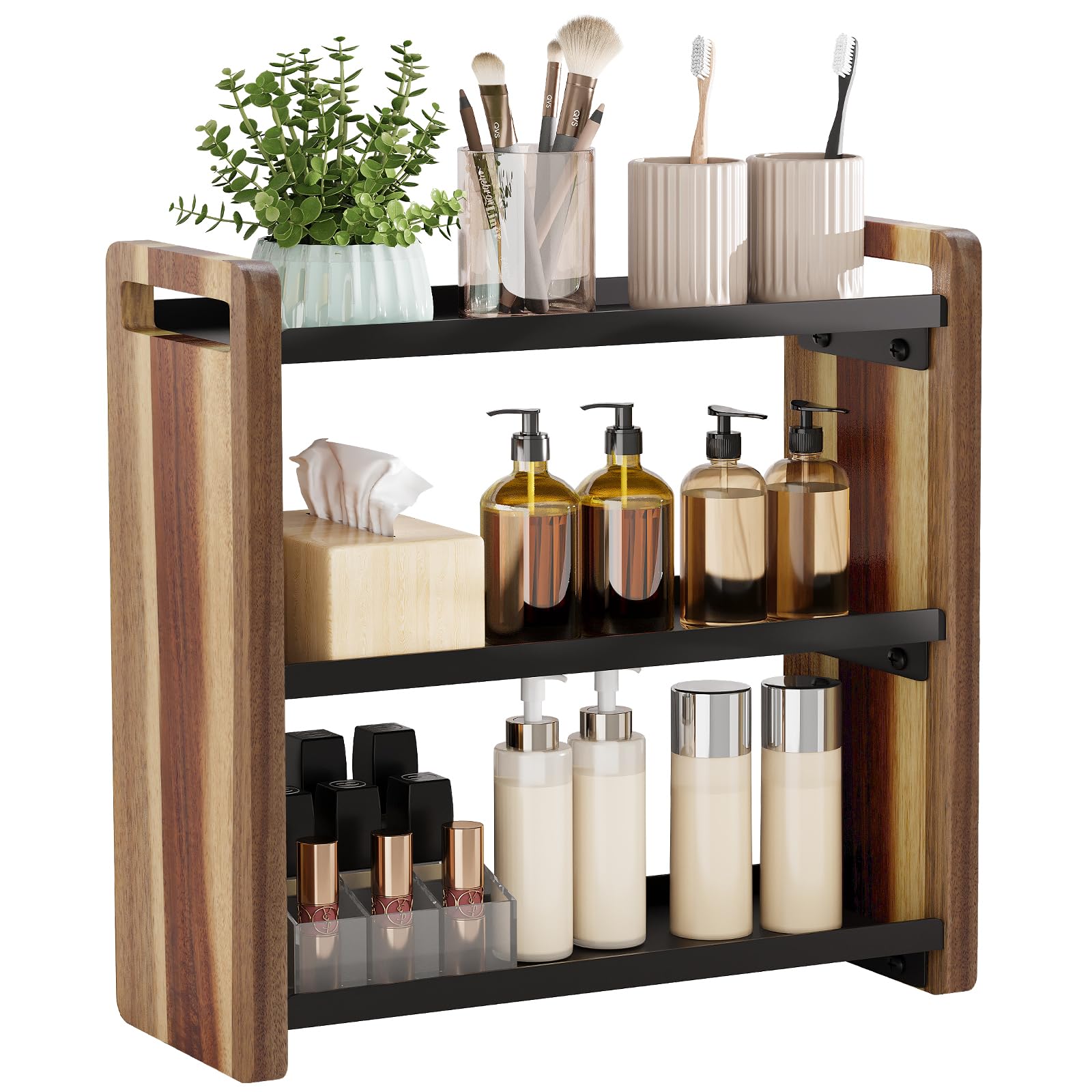 Bathroom Countertop Under Sink and Cabinet Spice Rack Organizer