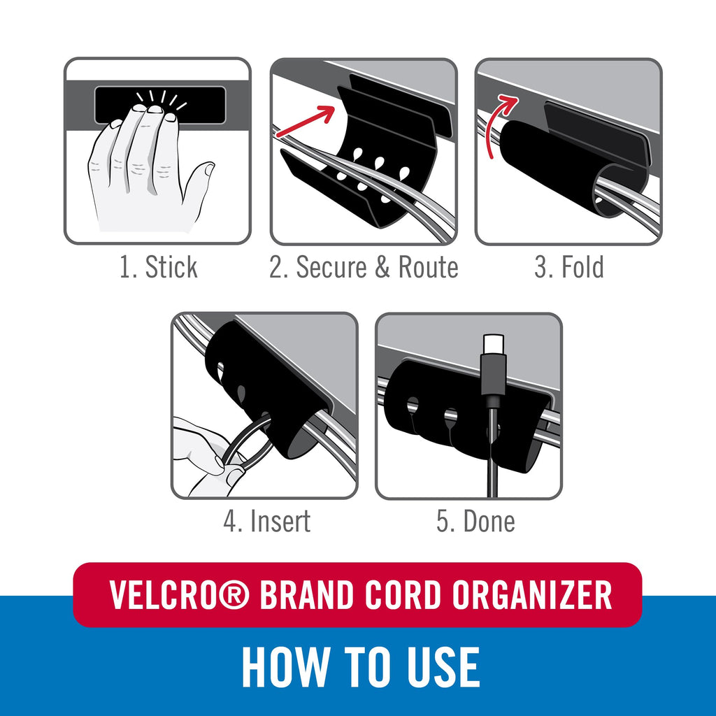Cable Ties and Cord Organizer for Home and Office