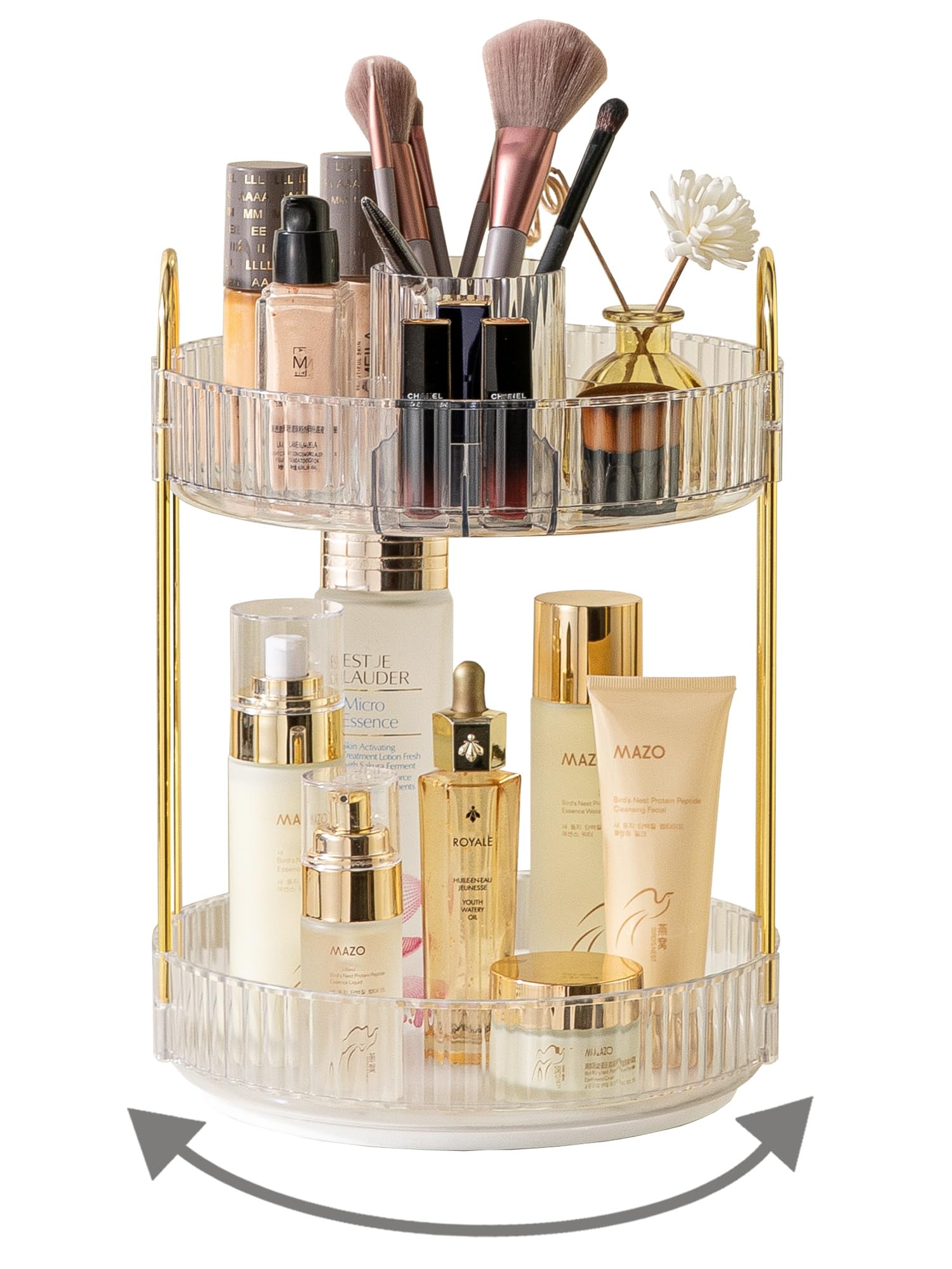 Large Capacity 360 Degree Rotating Makeup and Skincare Organizer