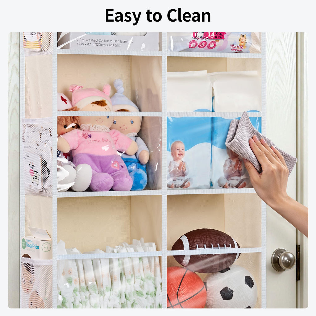 Five Shelf Over Door Hanging Organizer with Large Storage Pockets
