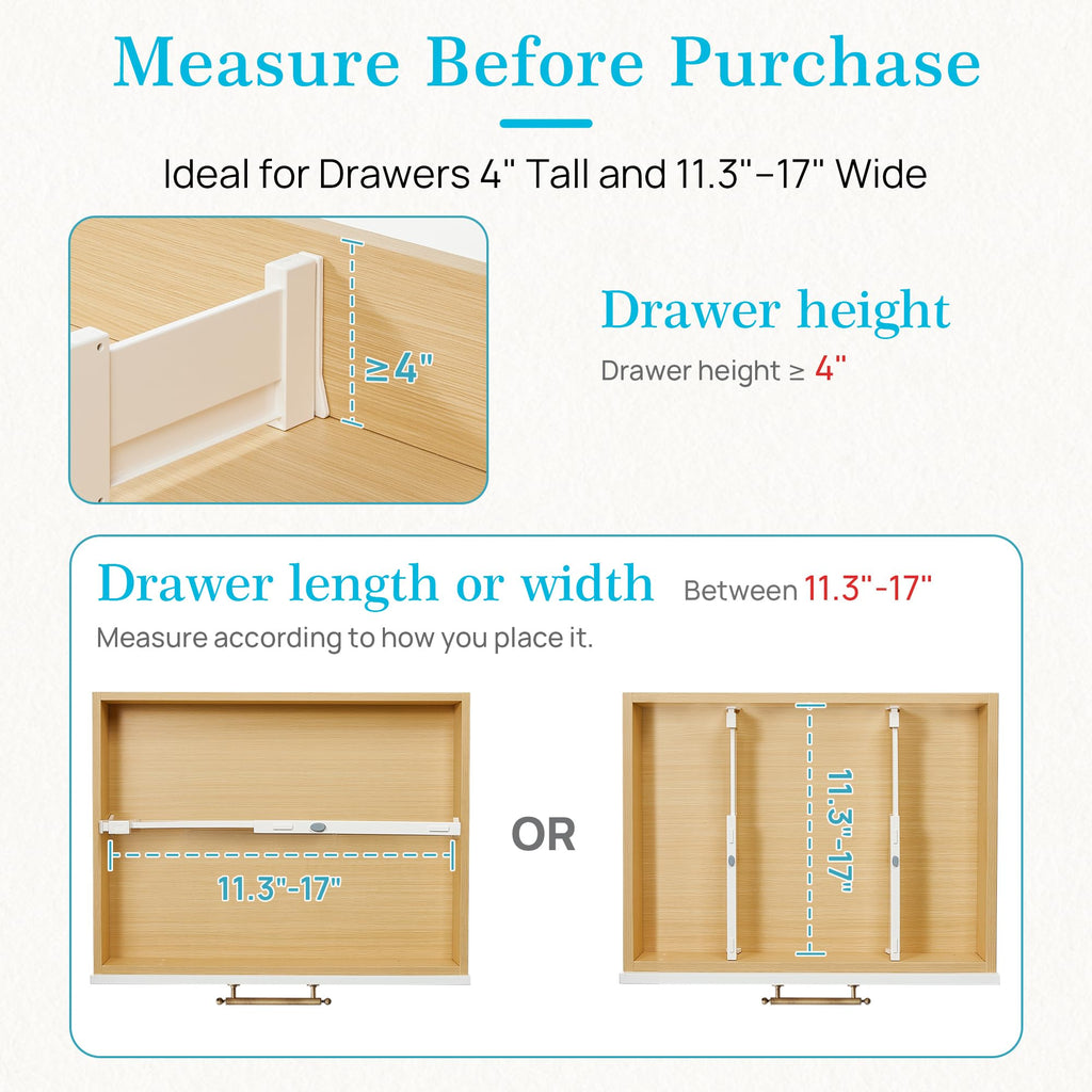 Adjustable Drawer Dividers for Clothes and Closet Organization