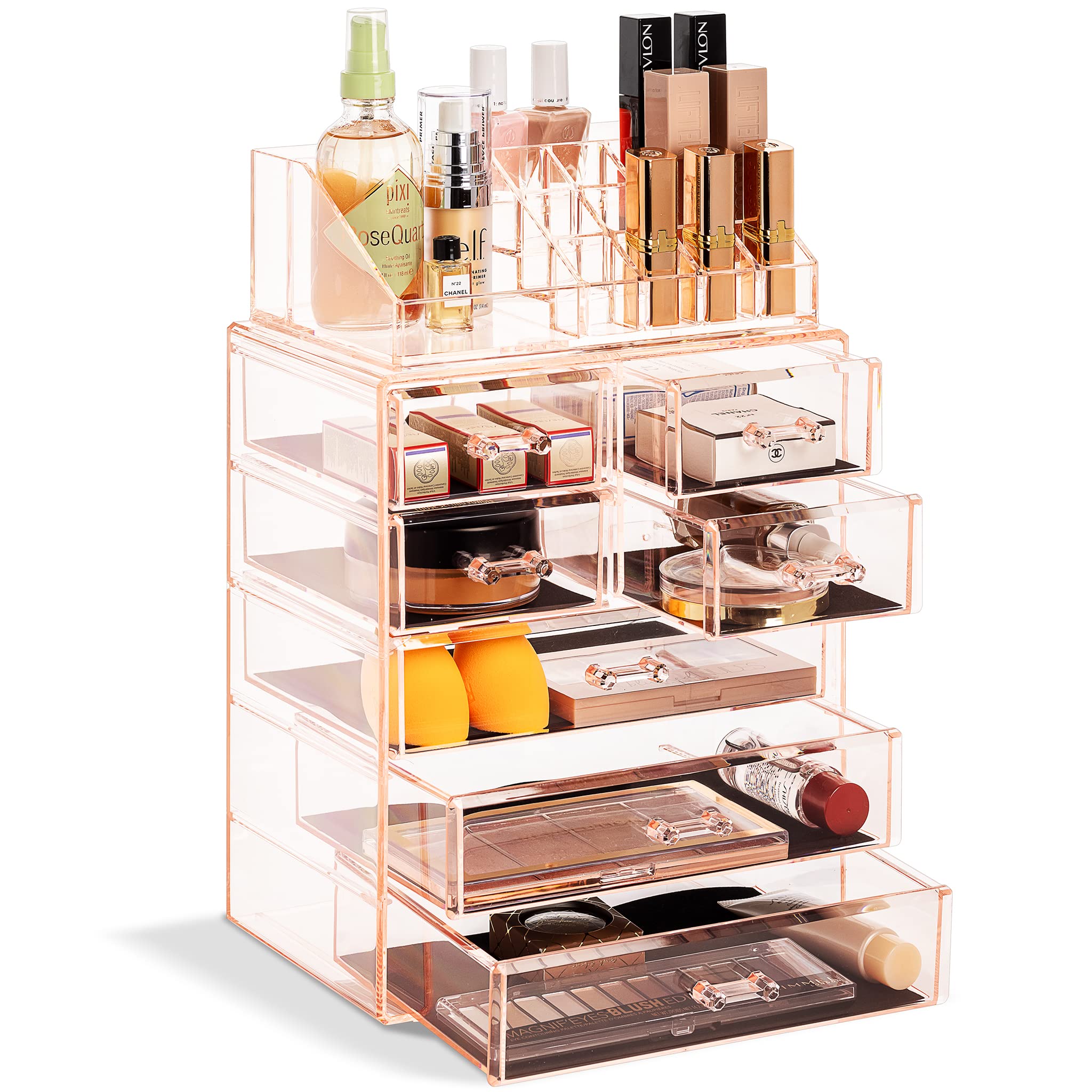 Spacious Acrylic Makeup Jewelry and Cosmetics Storage Case
