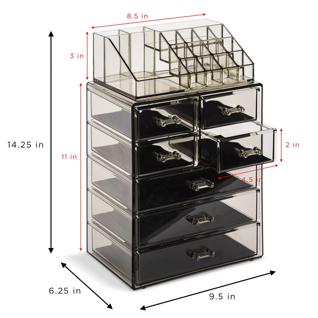 Spacious Acrylic Makeup Jewelry and Cosmetics Storage Case